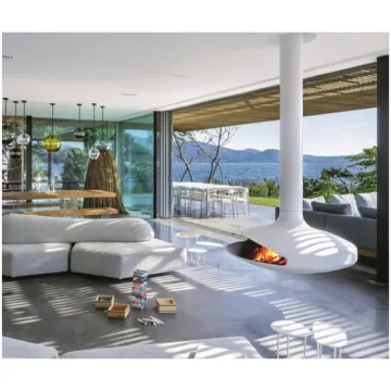 French Style Wood Fireplace Mantel Cheminee Inno Living Flame Imitating Fireplace