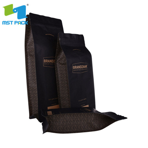 Hot selling customize style kraft paper bag with zipper