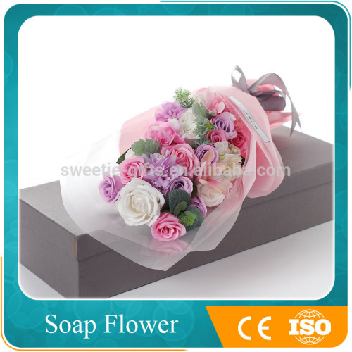 #1536 Handmade Factory Wholesale Valentine's/Birthday Day Gift soap Flowers Bouquet