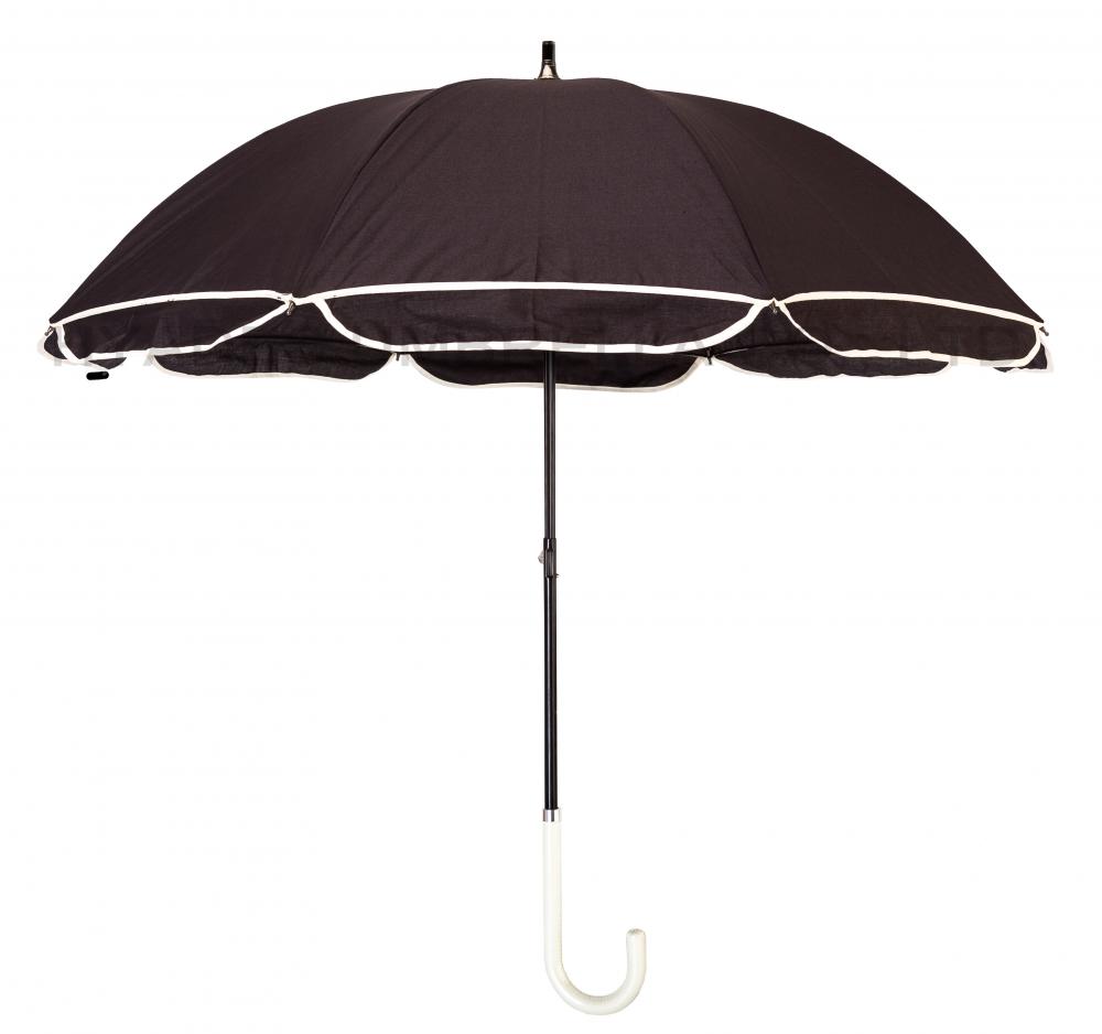 Women's Straight Umbrella With Scallop Edge