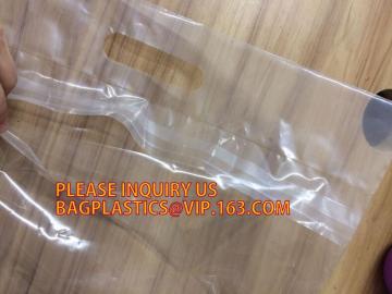 Promotion Industrial Use Plastic Handle Bag/ Logo Printed Zipper Handle Plastic Bag, plastic zipper handle bag for cloths