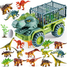 High-Quality Engineering Inertia Education Toys: Dinosaur Transporter, Car, Model, and Truck Play Set