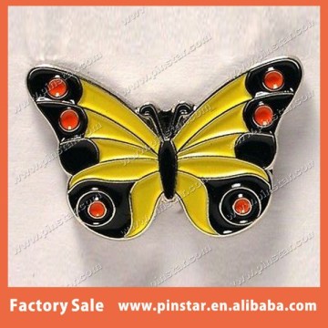 Factory Directly Wholesales Butterfly pin badge Yellow butterfly Pin Badge