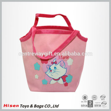 beatiful cat printed canvas travelling bag