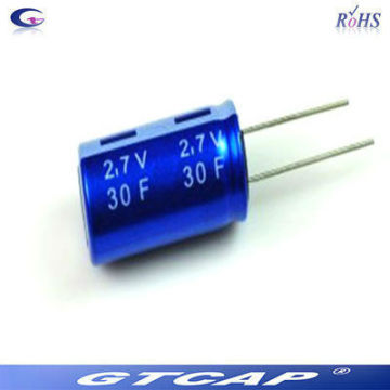 solar cell capacitors 2.7V 30F ultra high capacity capacitors