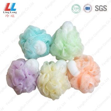 Squishy light color goodly bathing sponge ball