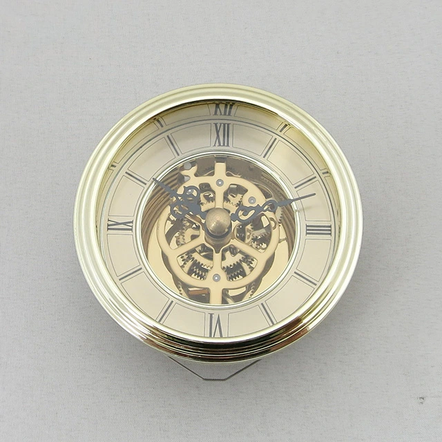 Hot Sell New Gold Color Clock Inserts Skeleton Clock Inserts Movement Dongguan