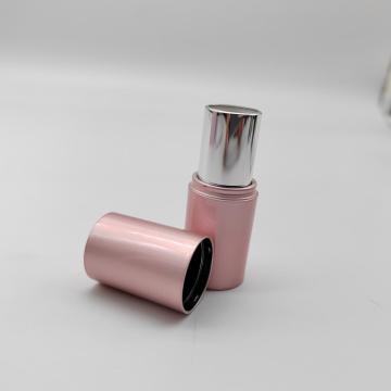 Tubo di rossetto di metallizzazione rosa in plastica cosmetica