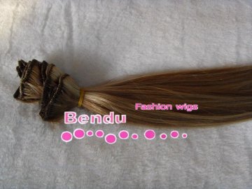 8"-36" clip in remy human hair, clip on remy human hair extensions