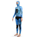 Seaskin Womens Blue Comouflage Spearfishing wetsuit