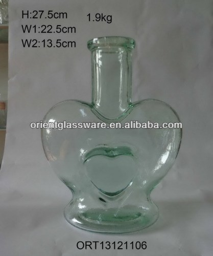 large heart shape glass bottle