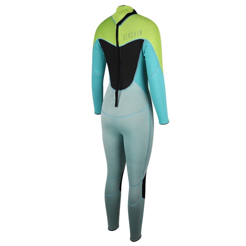 Neoprene in pelle di mare 4 mm immersione intagliata con zip completo