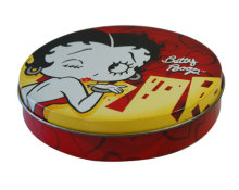 Sexy Lady Round Tin Box for Storage Earring