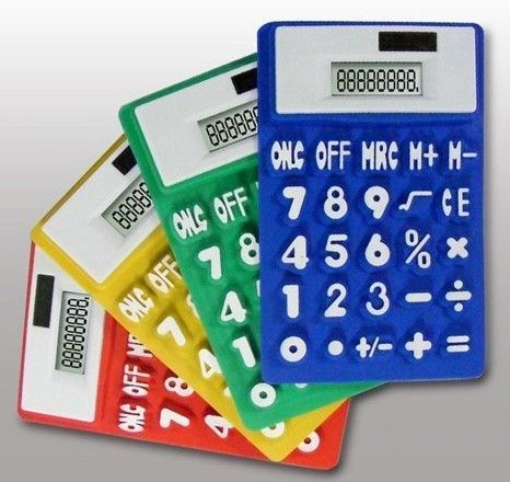 Various Colors Foldable Silicone Calculator