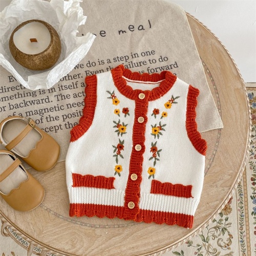 Sleeveless Knit Sweater Kids Sweater