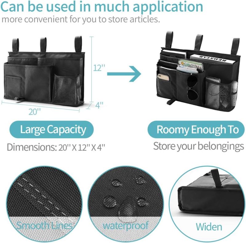 Bseash 8-Pocket Bunk Bed Organizer