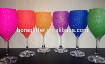 glitter powder decorate glitter glass cup