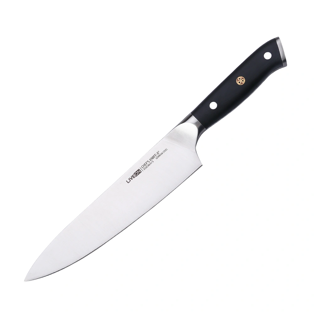 cuchillo de chef de 8 pulgadas - cuchillo de cocina de acero europeo -  mejor cuchillo de chef para acero inoxidable de alto carbono - Cuchillos de