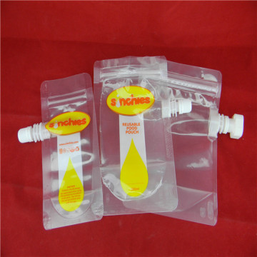 Custom printed snack spout bag plastic liquid standing-bag