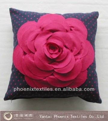 Fashion Design 3D Flower Polyester Cushion
