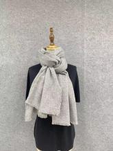 Wool Water Soluble Silver Yarn Dyed Fabric Shawl