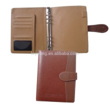 A5 B5Leather Look Notebook Cover With Metal Ring