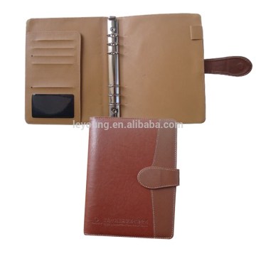 A5 B5Leather Look Notebook Cover With Metal Ring