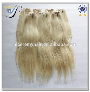 100% human blonde brazilian hair weft