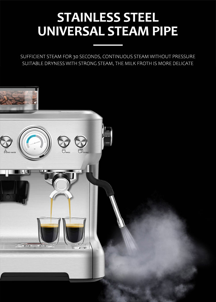 Hyxion coffee machine commercial smart Electric Coffee bean grinding function coffee makers Hot Water System Espresso makers