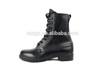 Natural leather army boots, simple army boots