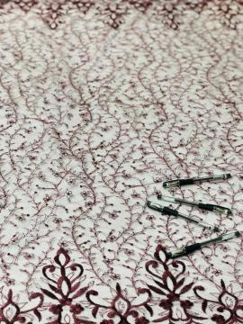 100% Nylon Embroidery Mesh Fabric in White Colour