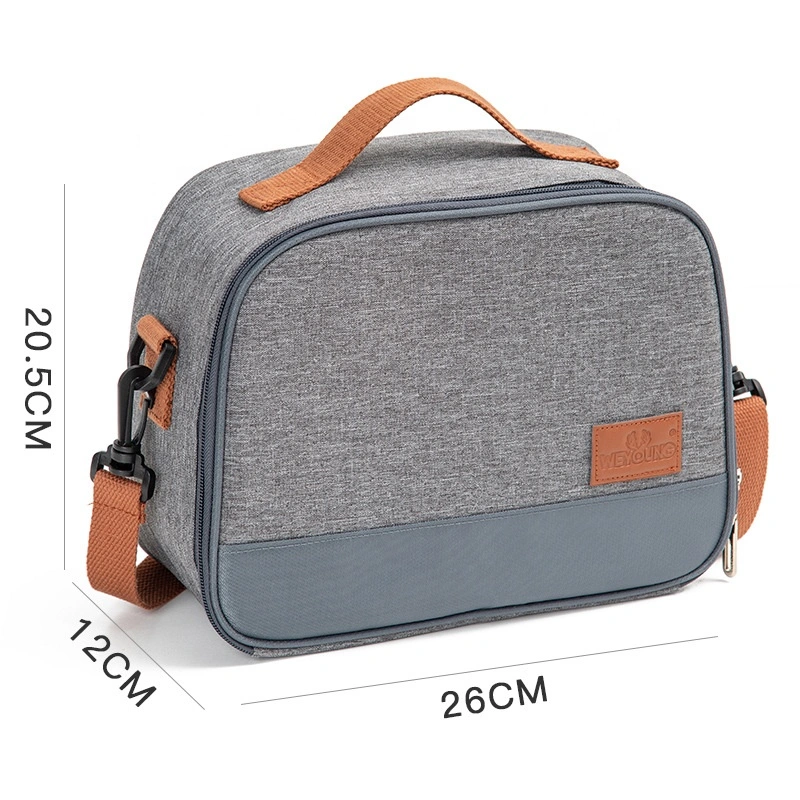 Factory 600d Oxford 5mm Foam School Office Travel Usage Lunch Box Custom Logo Cooler Thermal Insulated Lunch Bag