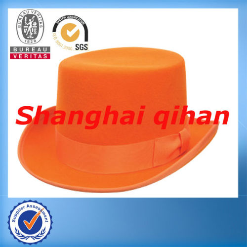 Orange dressage hat top hats made of 100 wool