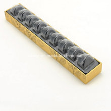 9 Piece Macaron Packing Paper Box with Plastic Gray