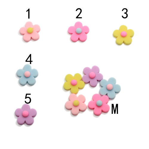 Kawaii Pastel Resin Sunflower Charms Flatbacks Flower Pendants DIY Decoration Earrings Key Chains Fashion Jewelry Accessories