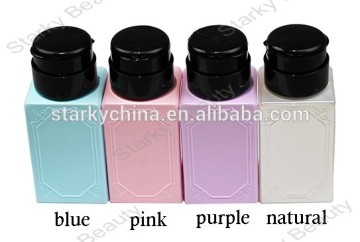 square nail pump bottle plastic Liquid Pump empty plastic bottles