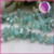 popular light green faceted tear drop glass beads