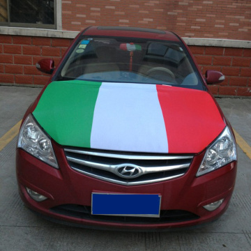 Vlag van Italië Spandex Materiaal Motorhoes Motorkap FLag