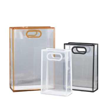 Waterproof transparent PP frosted shopping handle bag