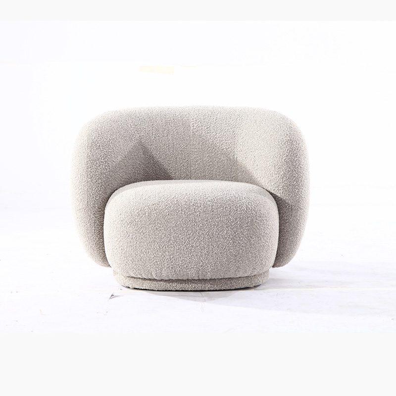 White Fabric Armchair 1 Jpg