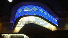 Casino Curved LED Video Screen with DesignLED DigiFLEX P10mm Flexible LED Video Display Tiles