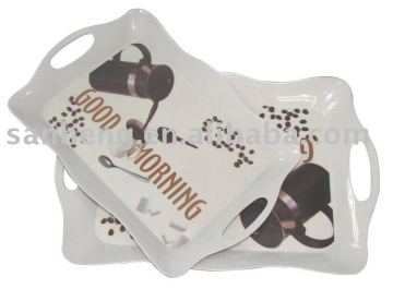 Rectangle melamine fruit tray set