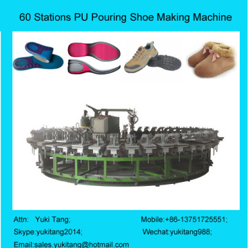 60 Stations PU Pouring Shoe Making Machine \ PU Pouring Sole Making Machine From China