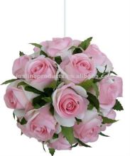 6" Artificial Rose Ball, Artificial Wedding Flower Ball, Silk Rose Ball