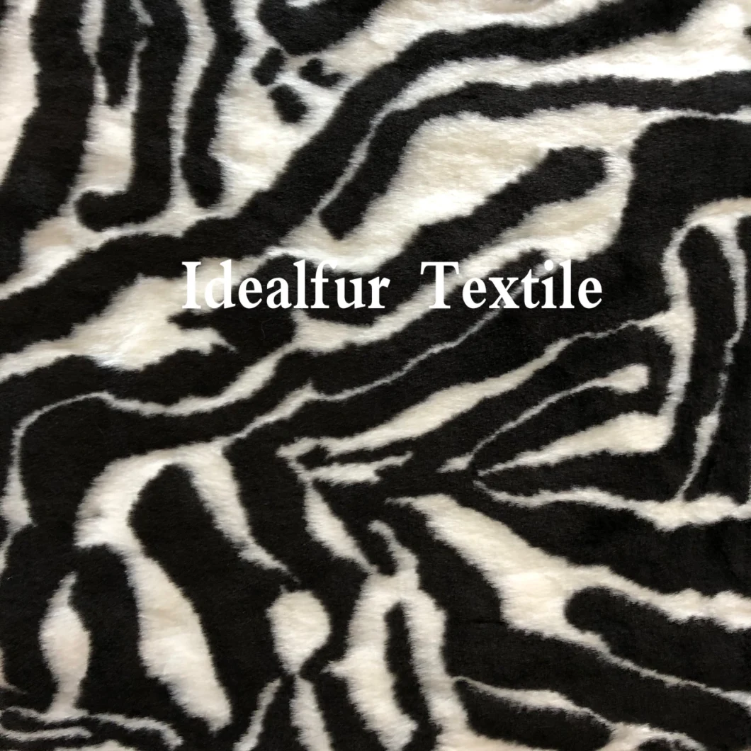 Two Color Jacquard Soft Fake Rabbit Fur