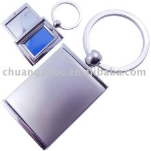 Fashion Metal Mirror Photo Frame Keychain