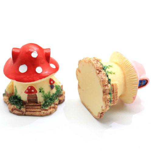 40mm Kawaii Mushroom House Piccola resina artigianale Fairy Garden Accessori Decor Part