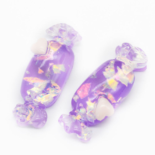 Dostawa Glitter Candy Shaped Resin Cabochon Flat back Beads Slime Girls Dodatki krawieckie Mini Beads Slime