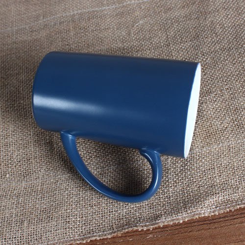 matte blue coffee mug