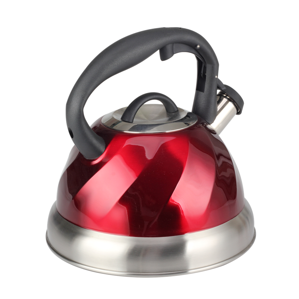 Bouilloire sifflante polissante rouge et satinée Painting Red And Satin Polishing Whistling Kettle